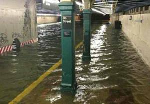 Flooded subway from Hurricane Sandy. source: inhabitat.com